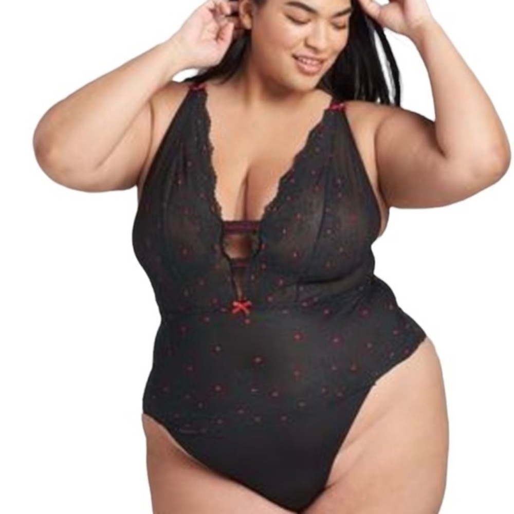 Lane Bryant Women's Spot Lace Bodysuit
